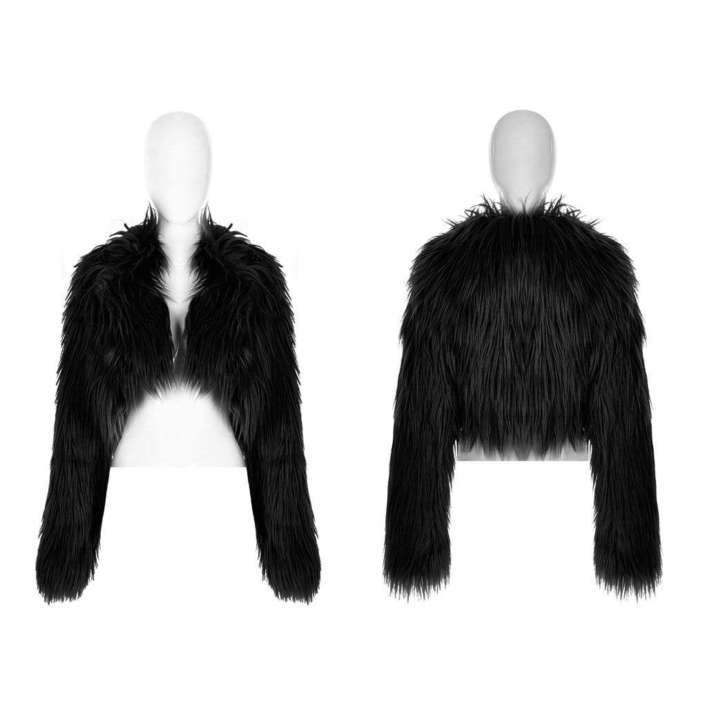 Women's Punk Furry Fur Coats