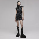 Punk Rave Women's Punk Industrial Style Faux Leather Vest