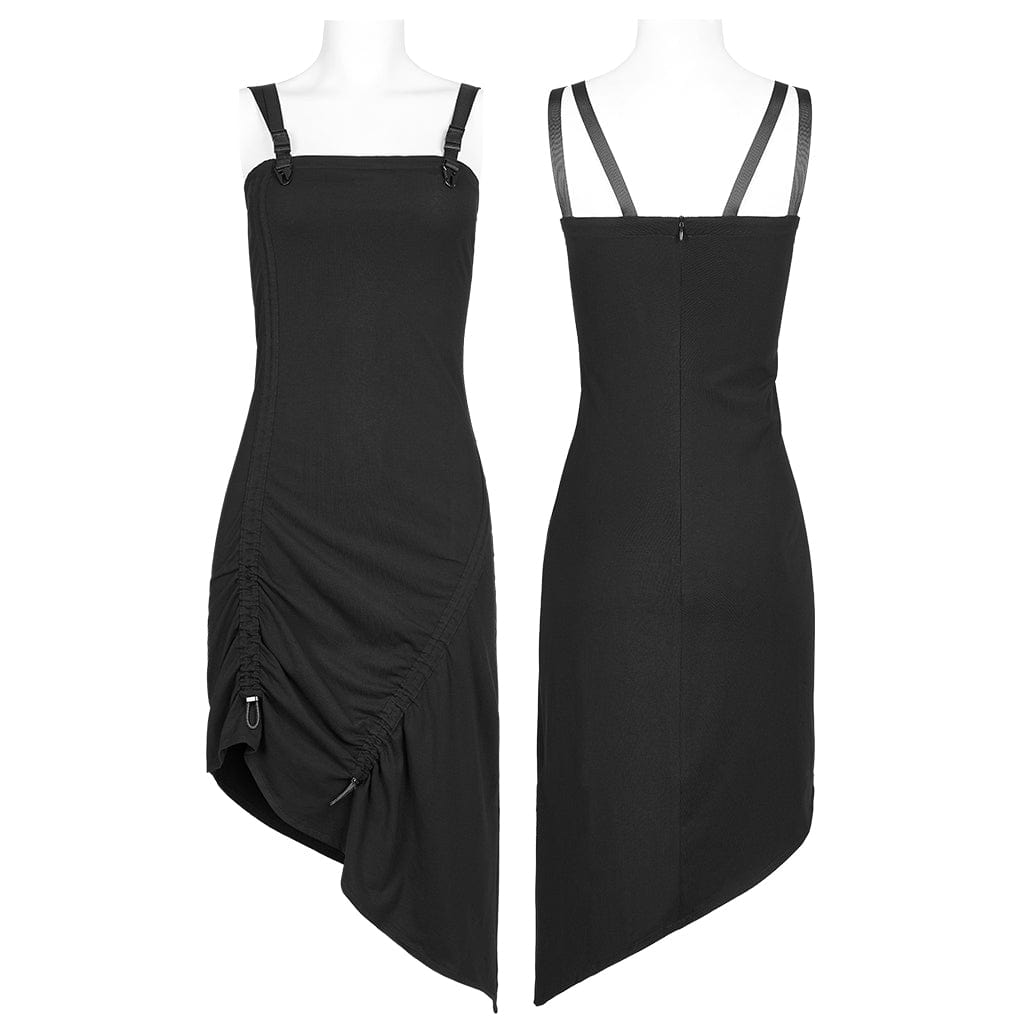 Punk Rave Women's Punk Irregular Hem Slip Dress
