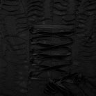 PUNK RAVE Women's Punk Irregular Ripped Long Coat with Hood