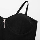 PUNK RAVE Women's Punk Lace Splice Slip Dress