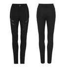 PUNK RAVE Women's Punk Lacing-up Skinny Jeans