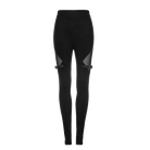 PUNK RAVE Women's Punk Mesh Splice Buckle Leggings