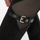 PUNK RAVE Women's Punk Mesh Splice Buckle Leggings