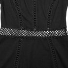 PUNK RAVE Women's Punk Off Shoulder Mesh Splice Dress