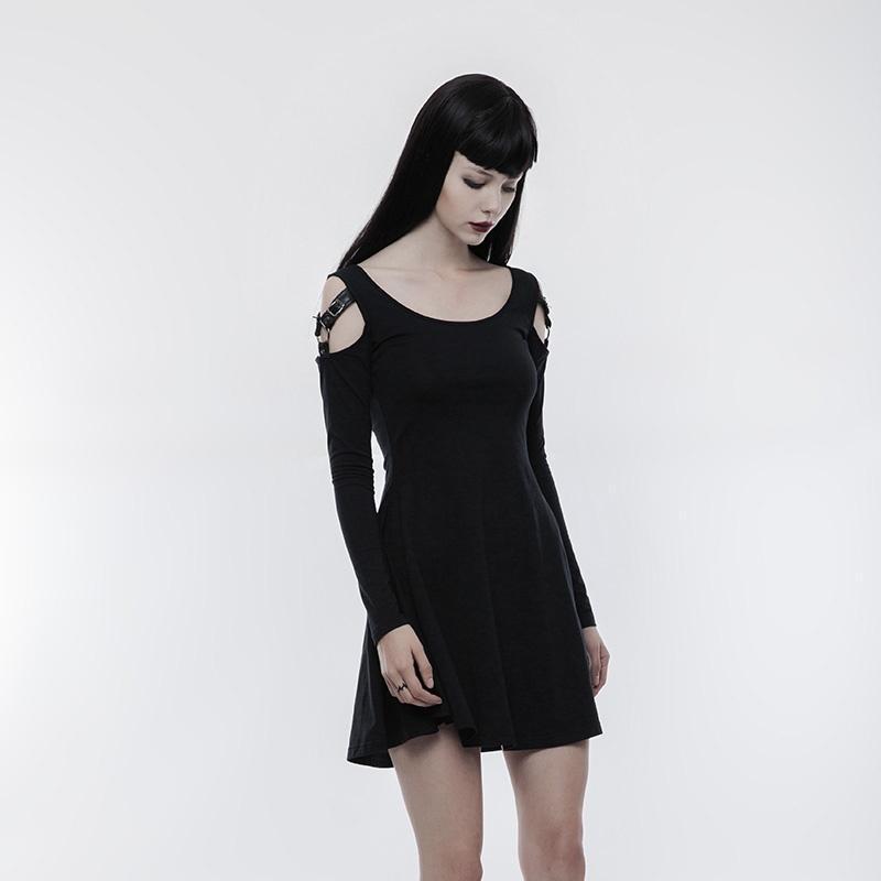 Women's Punk Off Shoulder Slim Fitted Dress