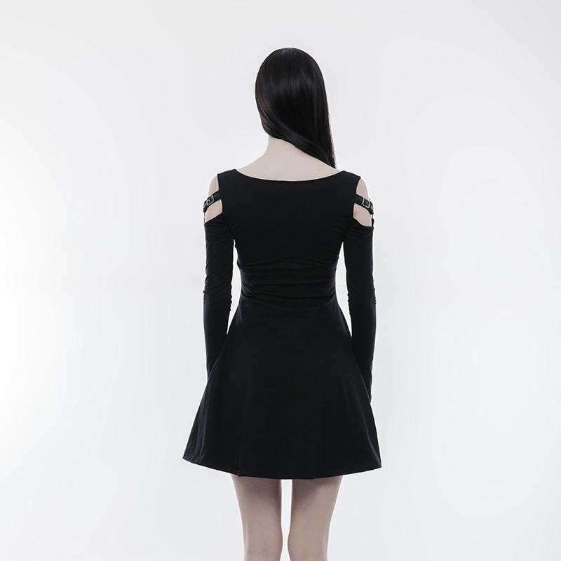 Women's Punk Off Shoulder Slim Fitted Dress