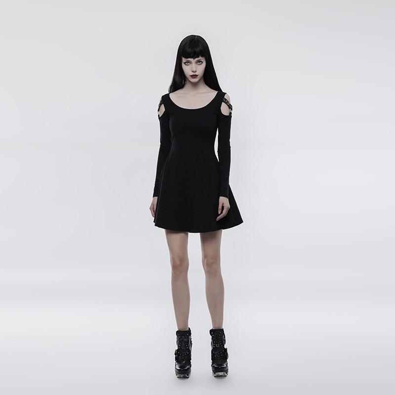 Women's Punk Off Shoulder Slim Fitted Dress