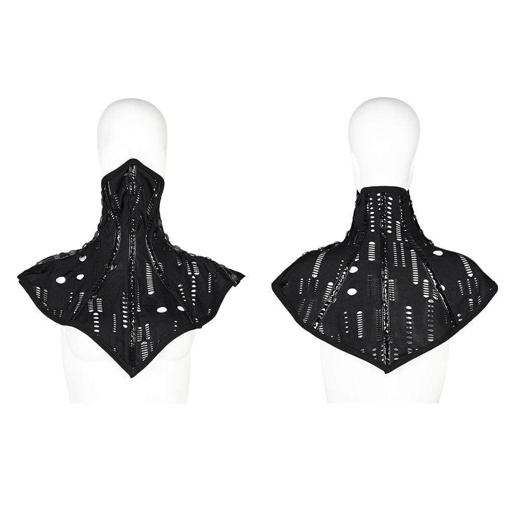 PUNK RAVE Women's Punk Ripped Mesh Cape