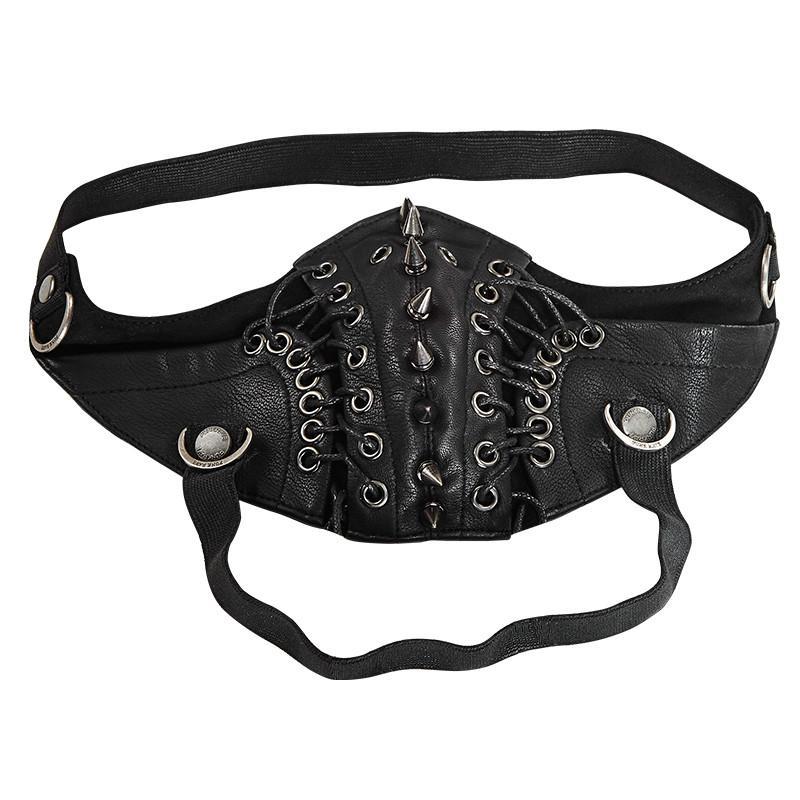 Women's Punk Rivets Faux Leather Masks