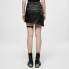 Punk Rave Women's Punk Side Zip Jacquard Short Skirt with Garter
