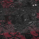 PUNK RAVE Women's Punk Skull Mesh Tank Top with Oversleeves