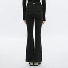 PUNK RAVE Women's Punk Split Flared Jeans