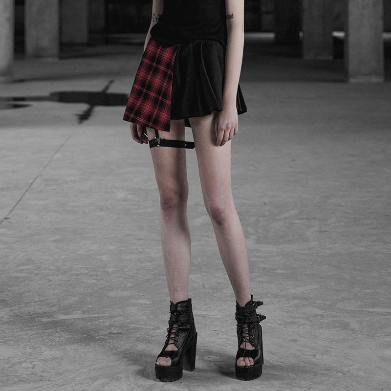 Women's Punk Tartan Check Short Skirt