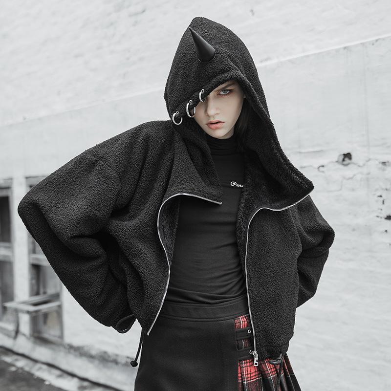 Women's Punk Unicorn Deco Thicken Warm Winter Coat