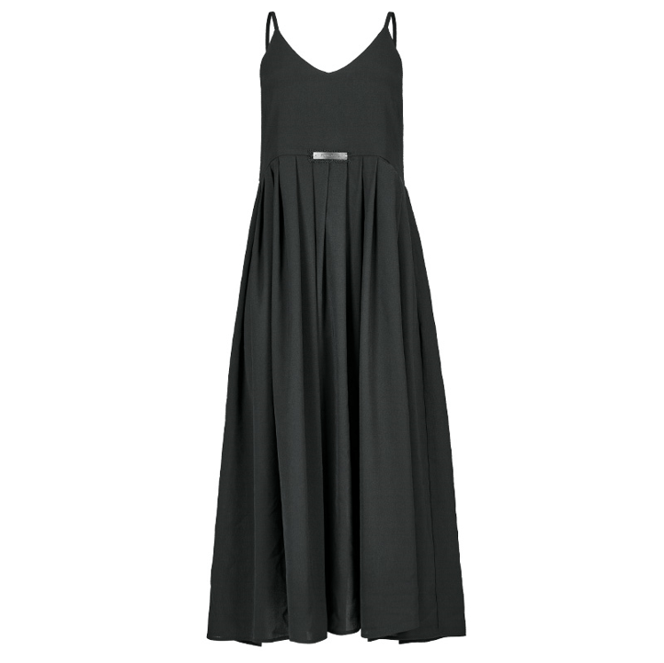 Punk Rave Women's Punk V-neck Back Bowknot Maxi Slip Dress