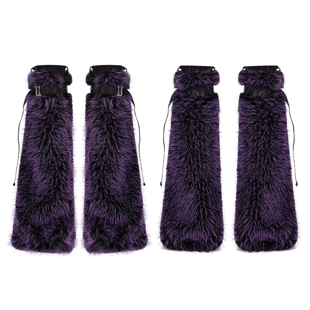 PUNK RAVE Women's Punk Woolen Leg Warmers