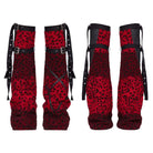 Women's Punk Woolen Long Boots Sets with Adjustable Straps