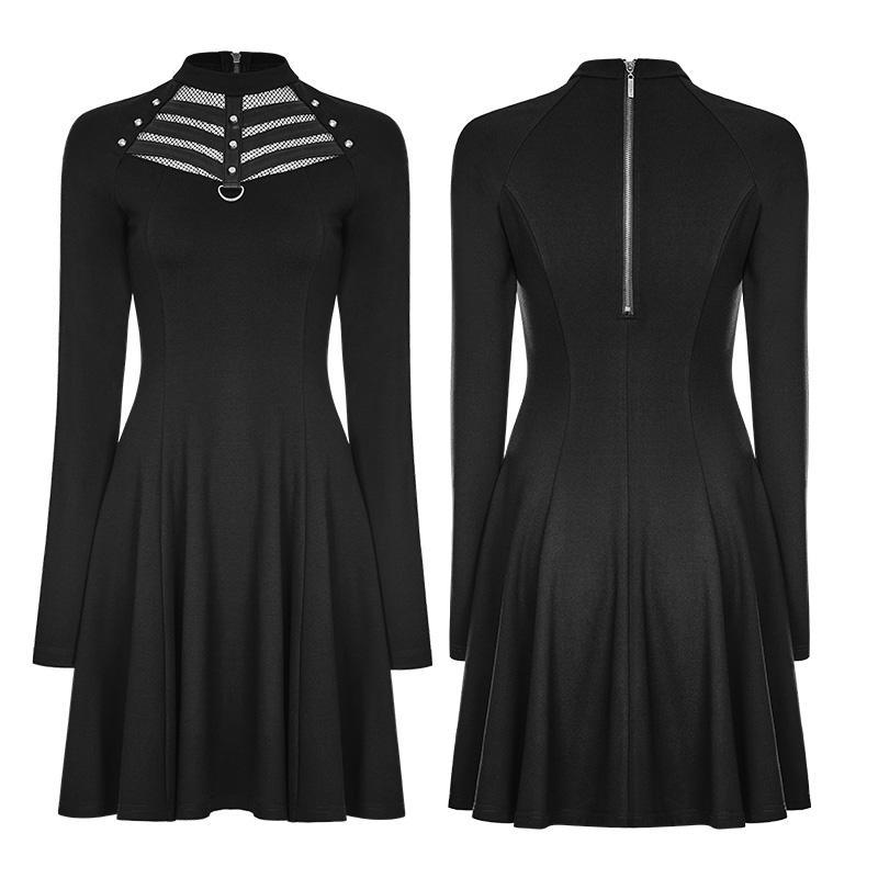 Women's Spiderweb Neck Punk Dress