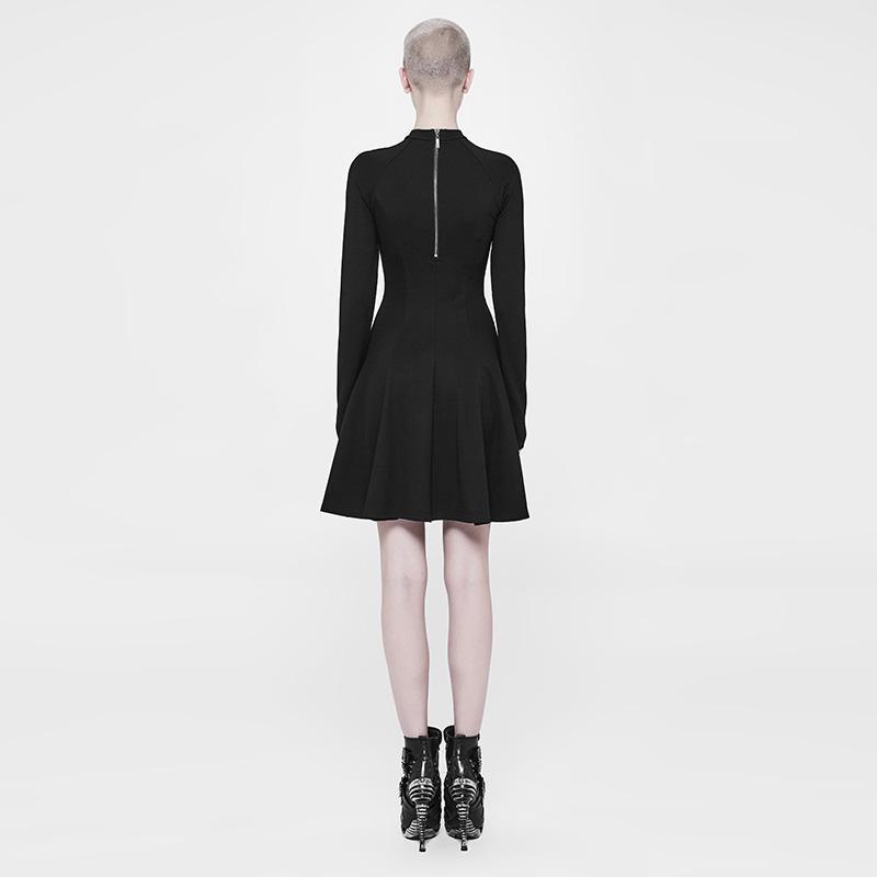 Women's Spiderweb Neck Punk Dress