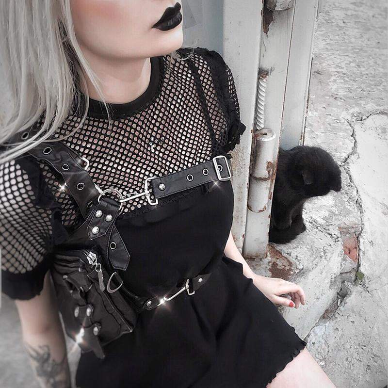 Women's Steampunk Skull Waist Bag Hip Back Vintage Holster