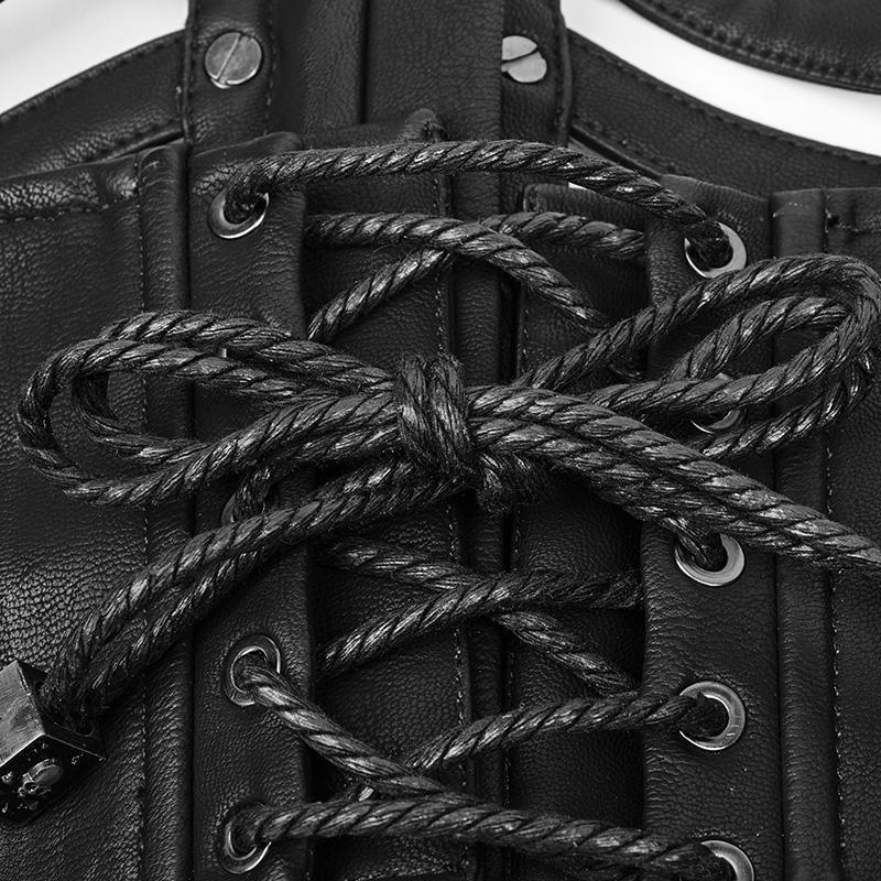 Women's Strappy Leather Punk Girdle