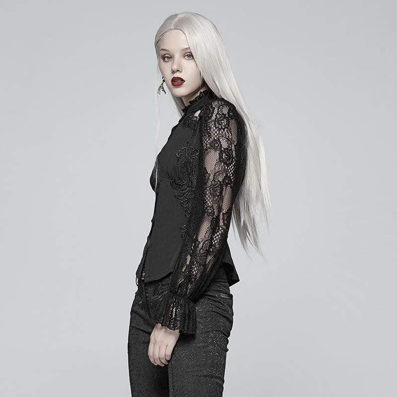 Women's Goth Lace Blouse