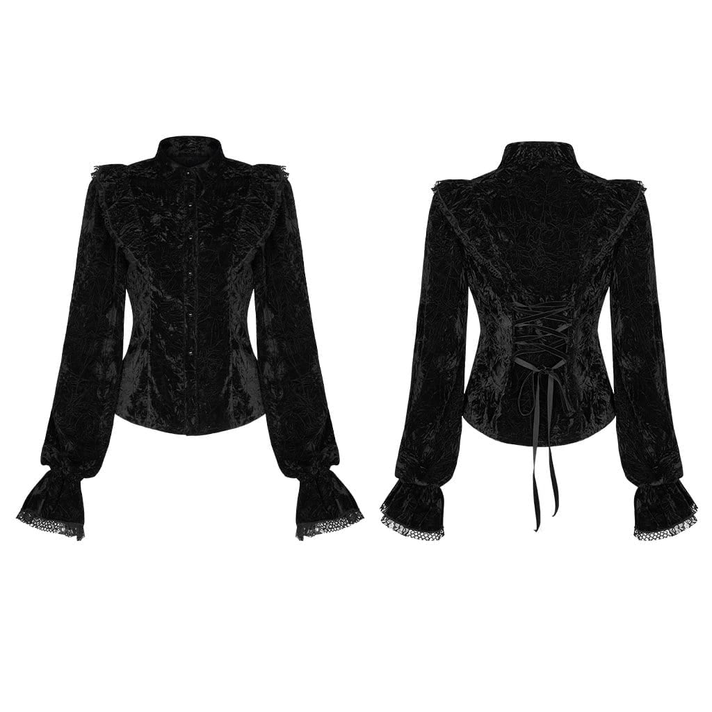 Women's Gothic Floral Lace Shirts