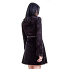 RNG Women's Gothic Plunging Embossing Mock Two-piece Dress