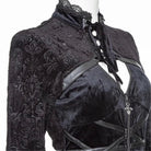 RNG Women's Gothic Plunging Embossing Mock Two-piece Dress