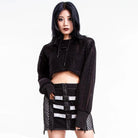 RNG Women's Grunge Contrast Color Buckle Skirt White