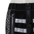 RNG Women's Grunge Contrast Color Buckle Skirt White