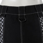 RNG Women's Grunge Contrast Color Buckle Skirt White