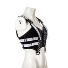 RNG Women's Grunge Contrast Color Buckle Vest White
