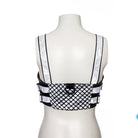 RNG Women's Grunge Contrast Color Buckle Vest White