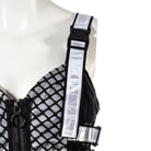 RNG Women's Grunge Contrast Color Buckle Vest White