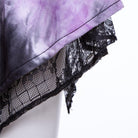 RNG Women's Grunge Irregular Lace Splice Tie-dyed Skirt