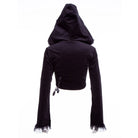 RNG Women's Grunge Lace Splice Jacket with Hood Black