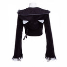 RNG Women's Grunge Lace Splice Jacket with Hood Black