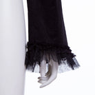 RNG Women's Grunge Lace Splice Jacket with Hood Black