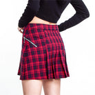 RNG Women's Grunge Plaid Pleated Skirt