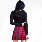 RNG Women's Grunge Plaid Pleated Skirt