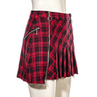 RNG Women's Grunge Plaid Pleated Skirt