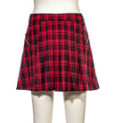 RNG Women's Grunge Plaid Pleated Skirt