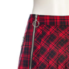 RNG Women's Grunge Plaid Pleated Skirt