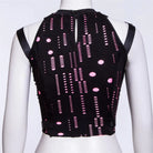 RNG Women's Grunge Ripped Straps Splice Bustier