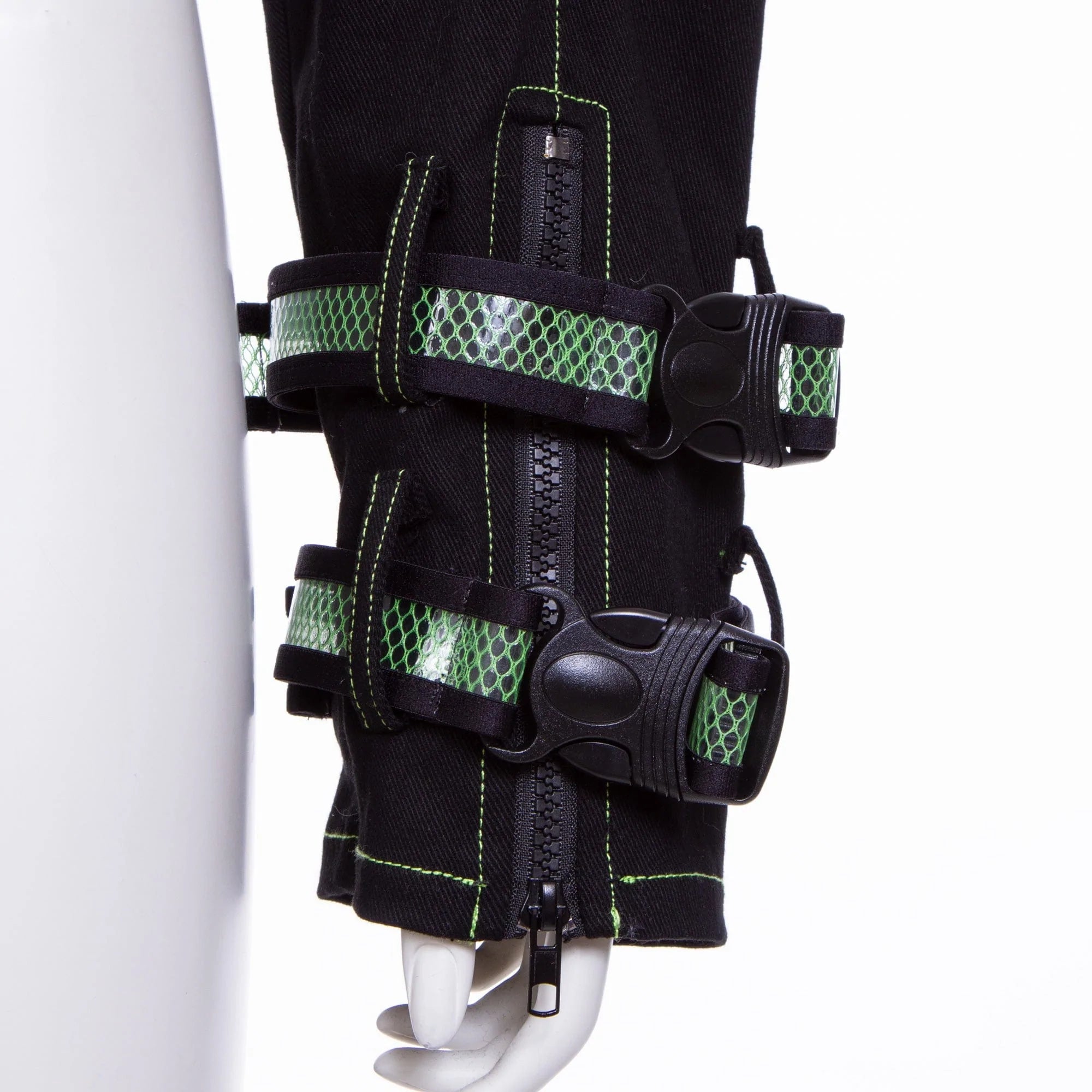 RNG Women's Grunge Stand Collar Straps Short Jacket Green