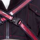 RNG Women's Grunge Stand Collar Straps Short Jacket Red