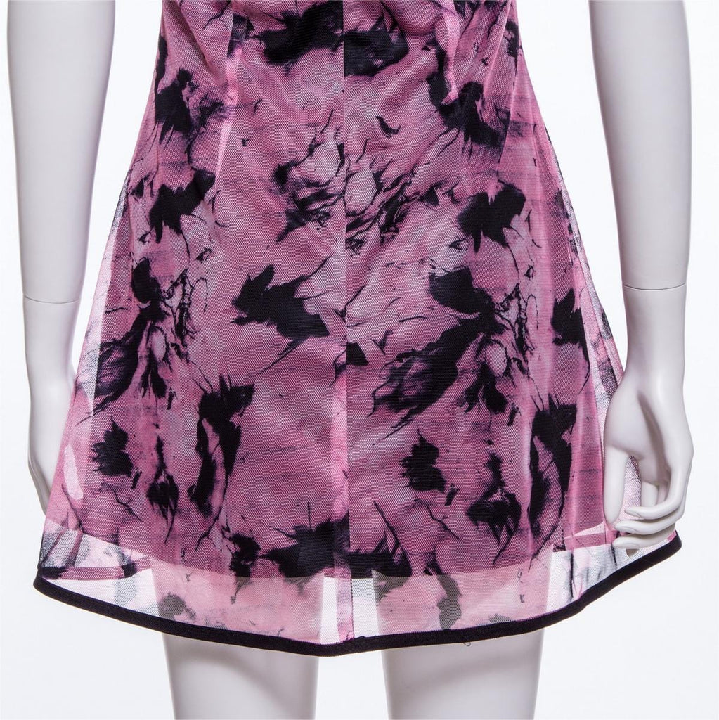 RNG Women's Grunge Tie-dyed Mesh Dress