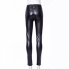 RNG Women's Punk Contrast Color Faux Leather Leggings